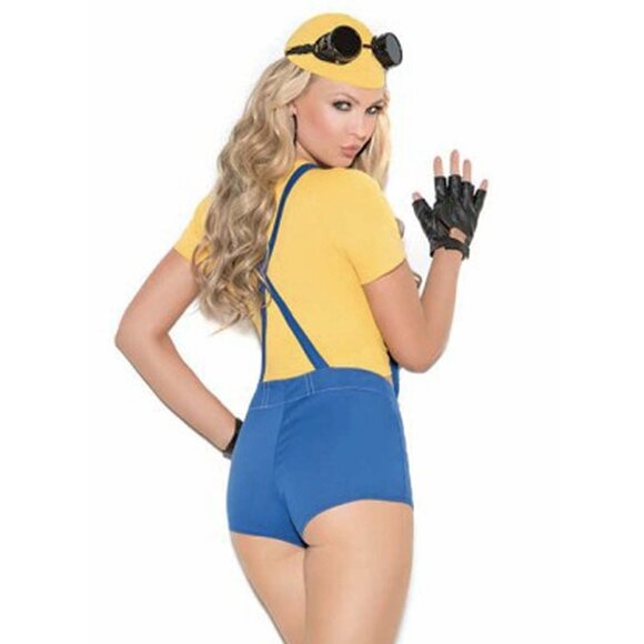 Subordinate Minion Costume 4Pc Womens Size M L Halloween Roleplay Cosplay Outfit - Picture 5 of 7
